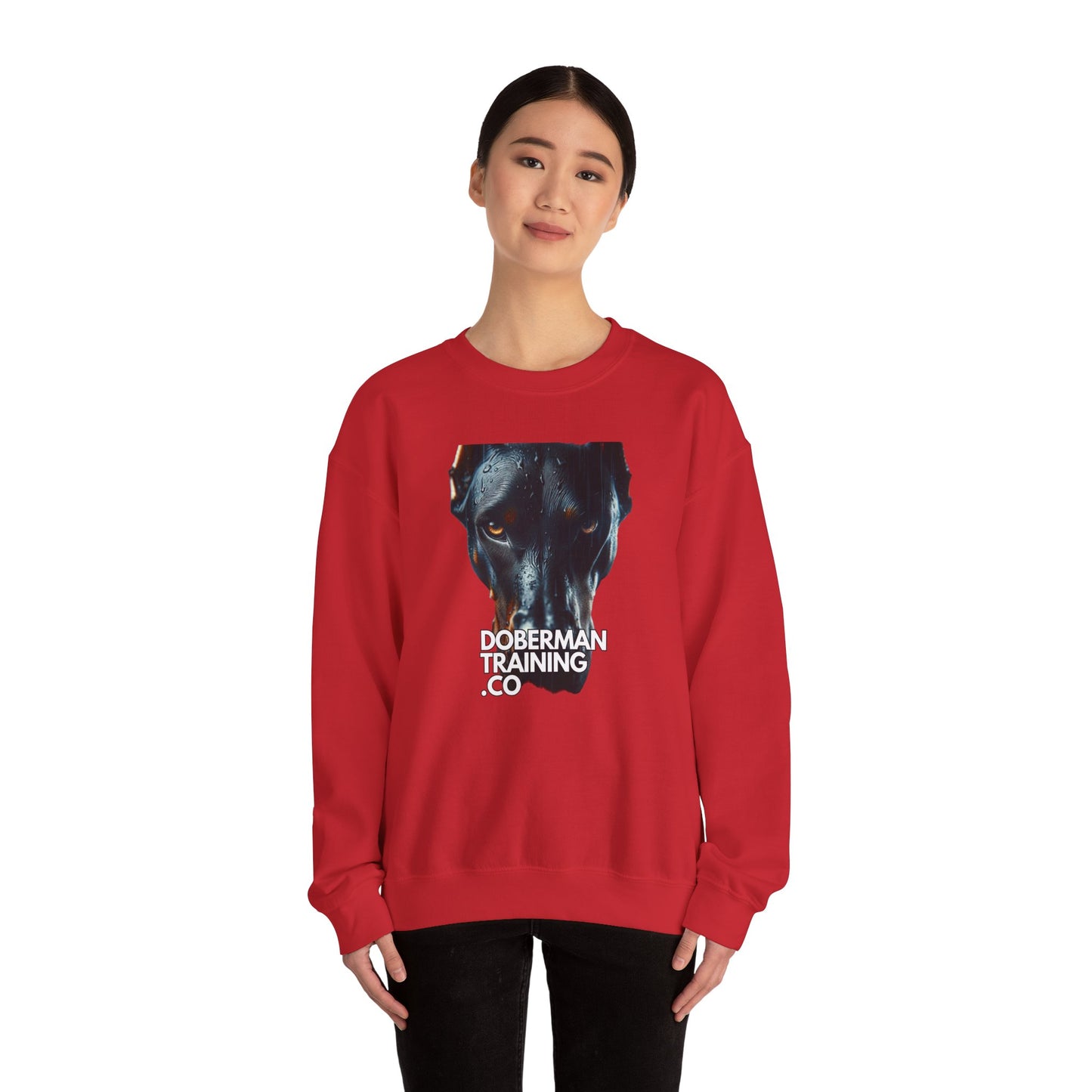 Doberman Training Crewneck Sweatshirt – Unisex Heavy Blend