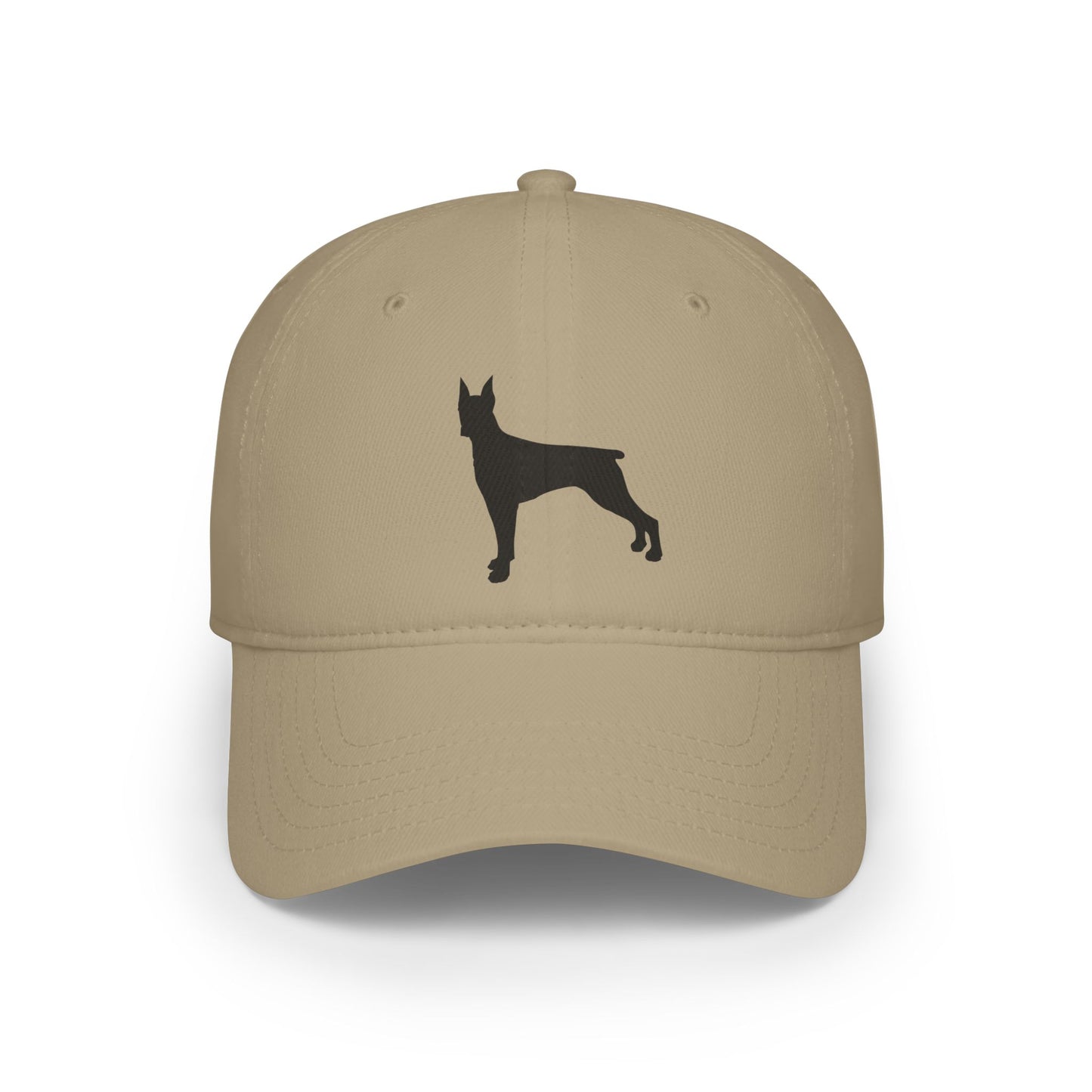 Doberman 4 Silhouette Low Profile Baseball Cap