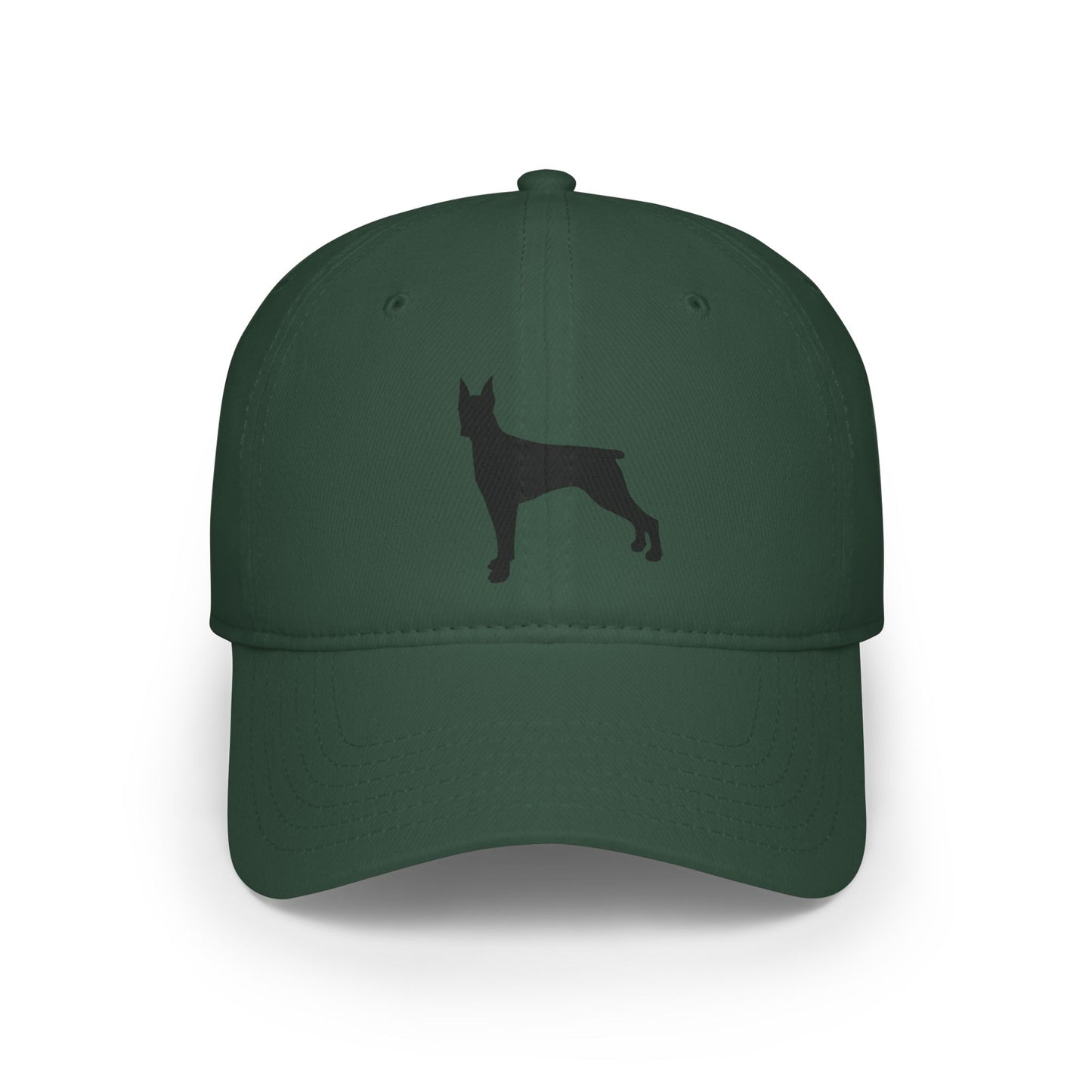 Doberman 4 Silhouette Low Profile Baseball Cap