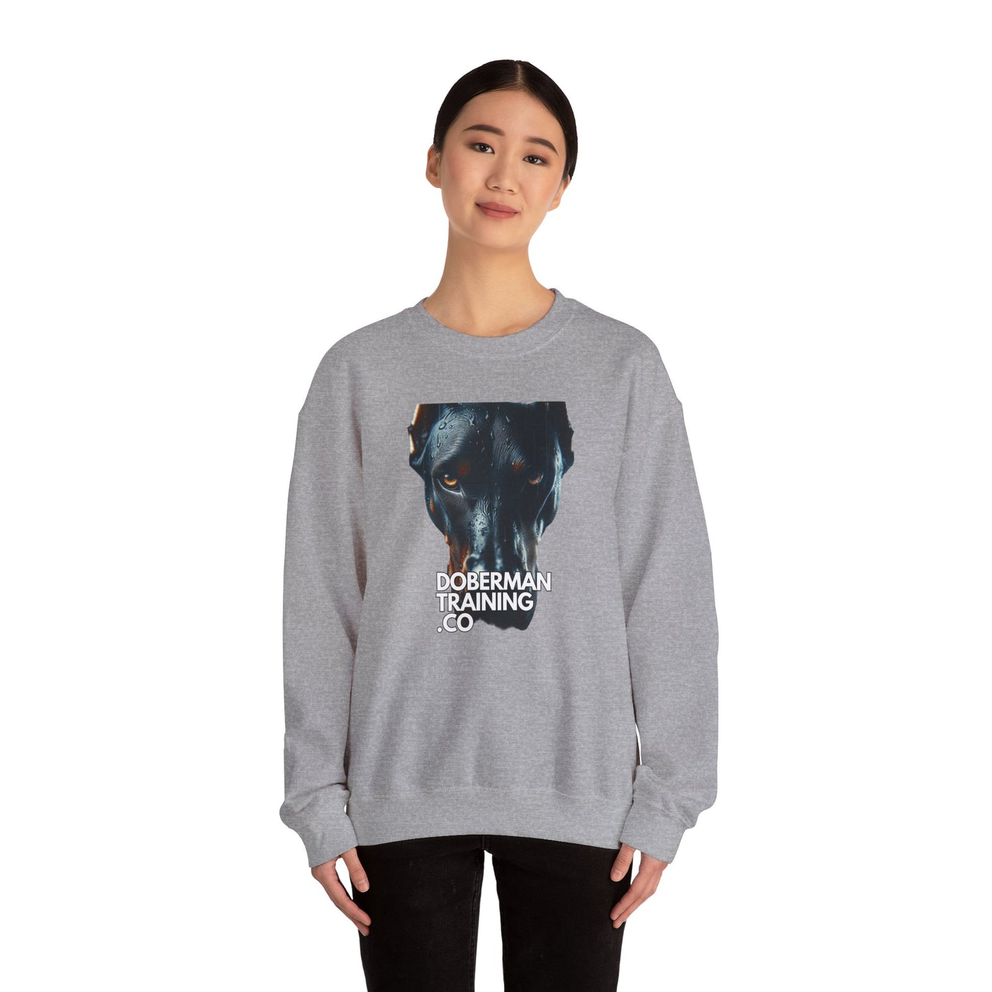 Doberman Training Crewneck Sweatshirt – Unisex Heavy Blend