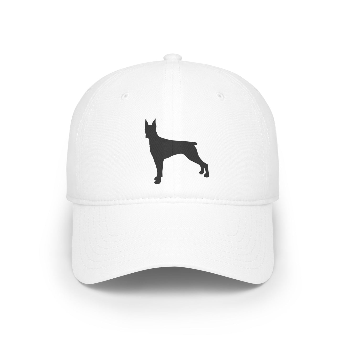 Doberman 4 Silhouette Low Profile Baseball Cap