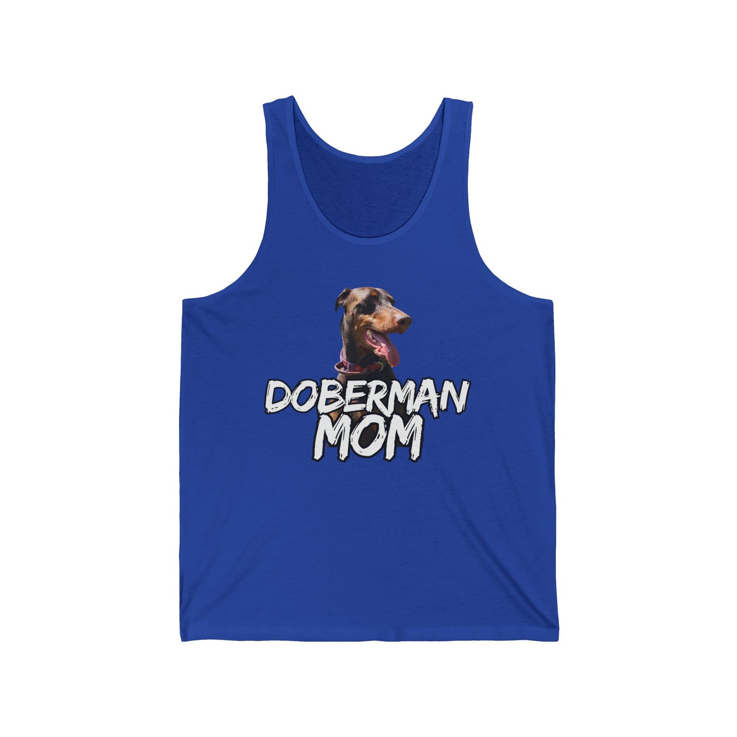 Doberman Mom Unisex Jersey Tank - Perfect Gift for Dog Lovers!