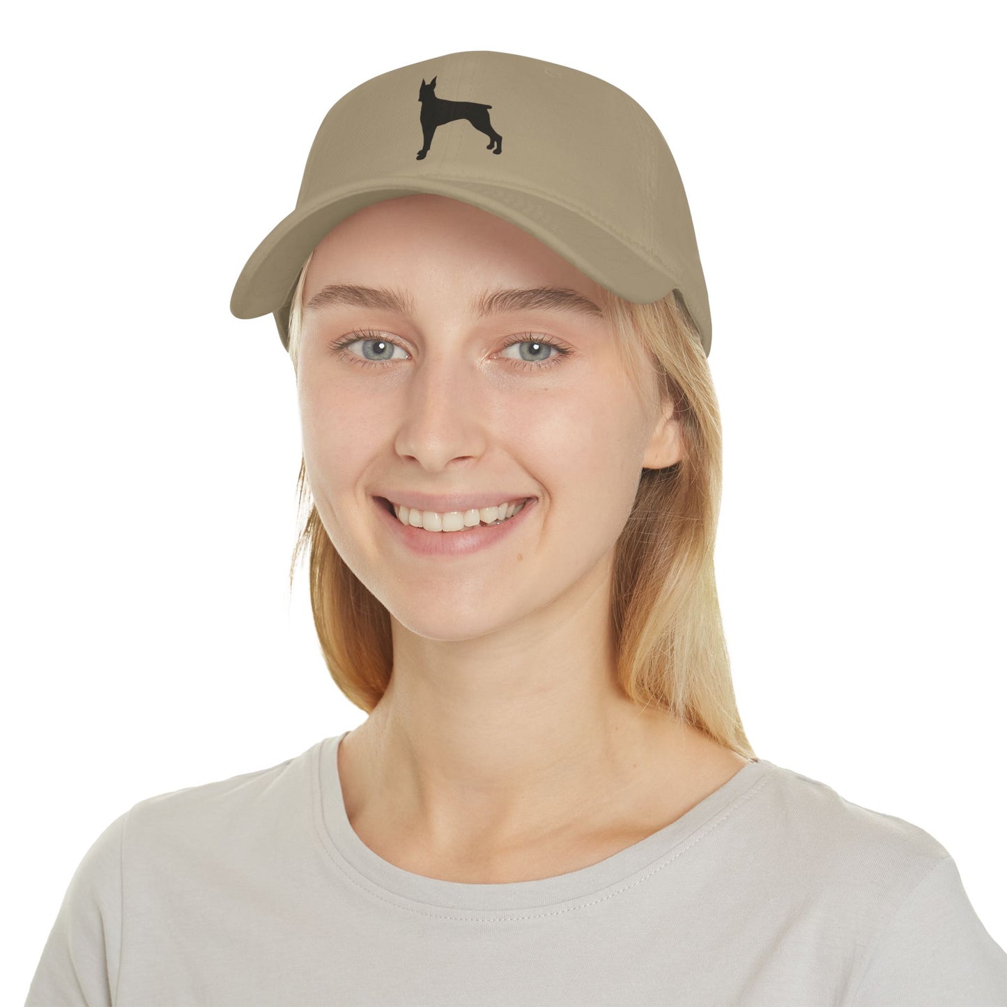 Doberman 4 Silhouette Low Profile Baseball Cap