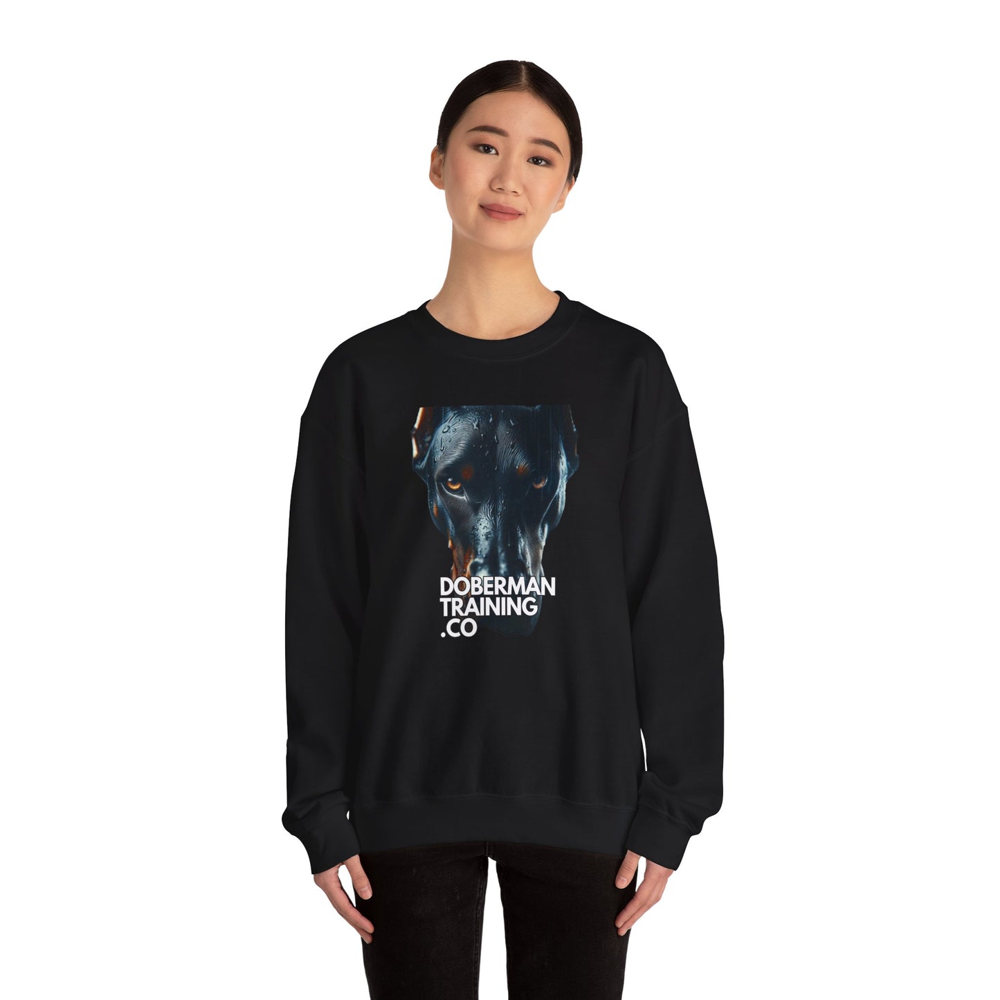 Doberman Training Crewneck Sweatshirt – Unisex Heavy Blend