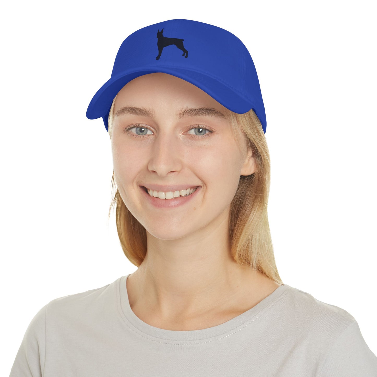 Doberman 4 Silhouette Low Profile Baseball Cap